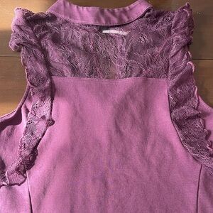 Free People Deep Purple Lace Tank dress (thigh length)